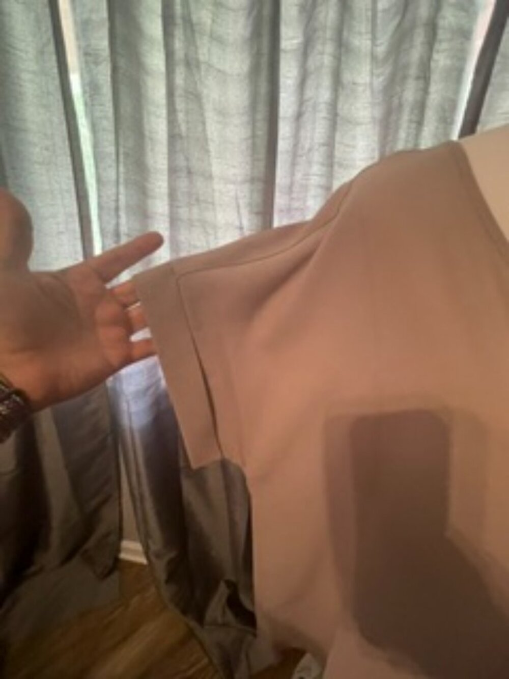 Great lightweight Cream/Taupe ZENANA Outfitters shirt in 1x. (22) - Picture 7 of 12